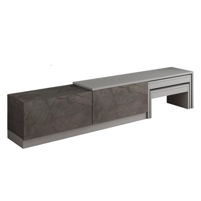 Hanah Home Soporte para TV Gordion Marble y Gris
